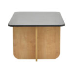 Τραπέζι Beca pakoworld σε oak-μαύρο απόχρωση 100x60x42εκ - Image 3