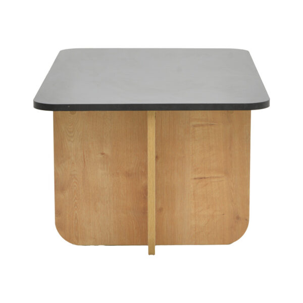 Τραπέζι Beca pakoworld σε oak-μαύρο απόχρωση 100x60x42εκ - Image 3