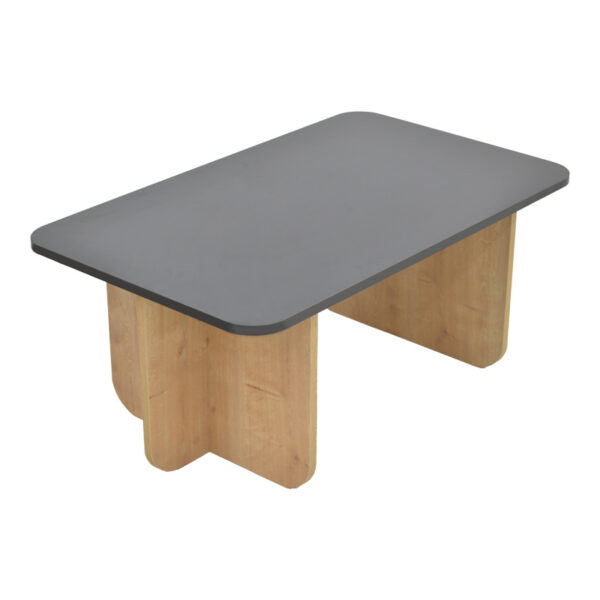 Τραπέζι Beca pakoworld σε oak-μαύρο απόχρωση 100x60x42εκ - Image 4