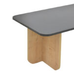 Τραπέζι Beca pakoworld σε oak-μαύρο απόχρωση 100x60x42εκ - Image 5