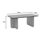 Τραπέζι Beca pakoworld σε oak-μαύρο απόχρωση 100x60x42εκ - Image 6