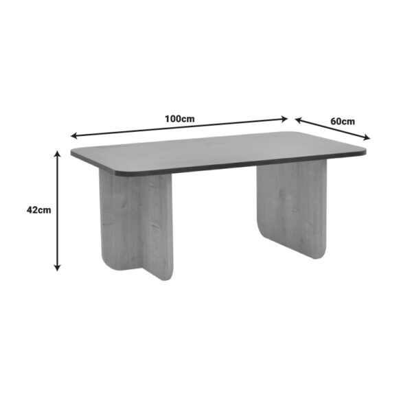 Τραπέζι Beca pakoworld σε oak-μαύρο απόχρωση 100x60x42εκ - Image 6