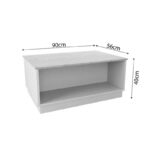 Τραπέζι Monik pakoworld σε oak-ανοιχτό γκρι απόχρωση 90x56x40εκ - Image 4