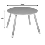 Παιδικό τραπεζάκι Playful pakoworld γκρι-φυσικό Φ60x43.5εκ - Image 2