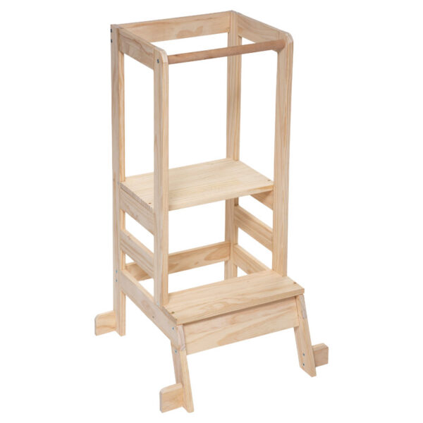 Παιδικός πύργος παρατήρησης Montessori pakoworld φυσικό 51x51x90εκ - Image 2