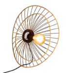 Φωτιστικό τοίχου-απλίκα Alara pakoworld E27 40W χρυσό-μαύρο Φ45x11εκ - Image 2
