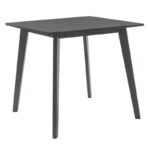 Tραπεζαρία Benson - Orlean pakoworld σετ 5τμχ rustic grey - ύφασμα γκρι 80x80x75εκ - Image 3