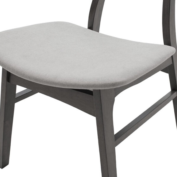 Tραπεζαρία Benson - Orlean pakoworld σετ 5τμχ rustic grey - ύφασμα γκρι 80x80x75εκ - Image 7