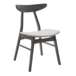 Tραπεζαρία Benson - Orlean pakoworld σετ 5τμχ rustic grey-ύφασμα γκρι 120x75x75εκ - Image 6