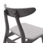 Tραπεζαρία Benson - Orlean pakoworld σετ 5τμχ rustic grey-ύφασμα γκρι 120x75x75εκ - Image 7