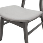 Tραπεζαρία Benson - Orlean pakoworld σετ 5τμχ rustic grey-ύφασμα γκρι 120x75x75εκ - Image 8