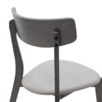 Tραπεζαρία Benson - Toto pakoworld σετ 5τμχ rustic grey - ύφασμα γκρι 120x75x75εκ - Image 7