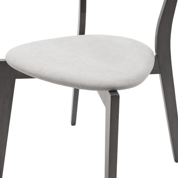 Tραπεζαρία Benson - Toto pakoworld σετ 5τμχ rustic grey - ύφασμα γκρι 120x75x75εκ - Image 8