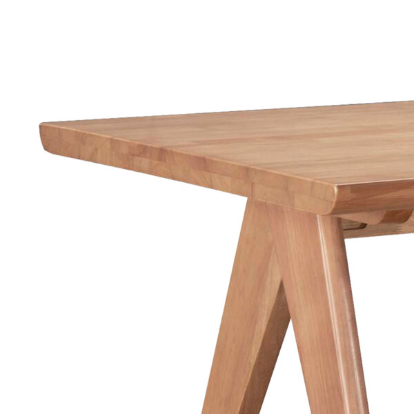 Τραπεζαρία Ditta-Winslow pakoworld σετ 5τμχ ξύλο rubberwood σε ανοιχτό καρυδί χρώμα 180x85x75εκ - Image 6