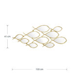 Καθρέπτης Filow pakoworld χρυσό 103x2x38εκ - Image 4