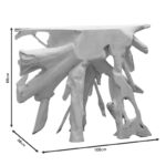 Κονσόλα Lyle pakoworld χειροποίητη μασίφ ξύλο λευκό 100x38x80εκ - Image 6