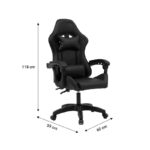 Καρέκλα γραφείου gaming William pakoworld PU μαύρο-μπλε - Image 8