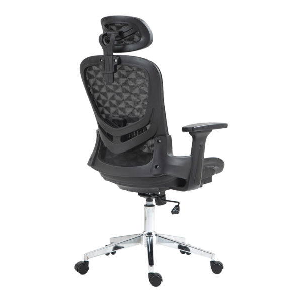 Καρέκλα γραφείου εργασίας Mergi pakoworld μαύρο mesh 62x63x120εκ - Image 3