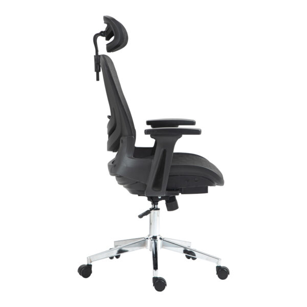 Καρέκλα γραφείου εργασίας Mergi pakoworld μαύρο mesh 62x63x120εκ - Image 4
