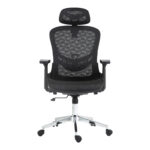 Καρέκλα γραφείου εργασίας Mergi pakoworld μαύρο mesh 62x63x120εκ - Image 5