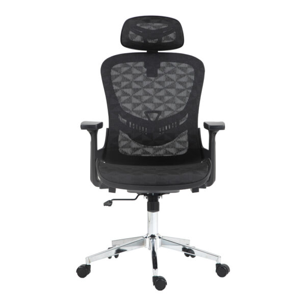 Καρέκλα γραφείου εργασίας Mergi pakoworld μαύρο mesh 62x63x120εκ - Image 5