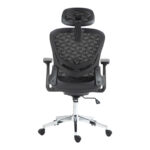 Καρέκλα γραφείου εργασίας Mergi pakoworld μαύρο mesh 62x63x120εκ - Image 6