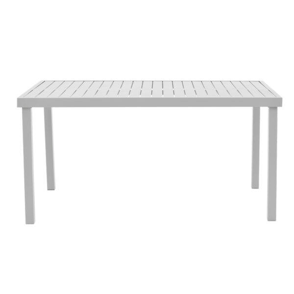 Τραπέζι Kliton  pakoworld αλουμινίου λευκό 150x80x74εκ - Image 2