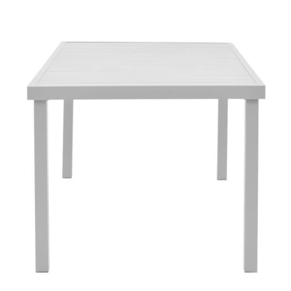 Τραπέζι Kliton  pakoworld αλουμινίου λευκό 150x80x74εκ - Image 3