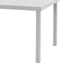 Τραπέζι Kliton  pakoworld αλουμινίου λευκό 150x80x74εκ - Image 6