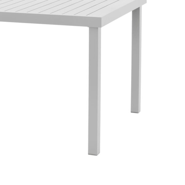 Τραπέζι Kliton  pakoworld αλουμινίου λευκό 150x80x74εκ - Image 6