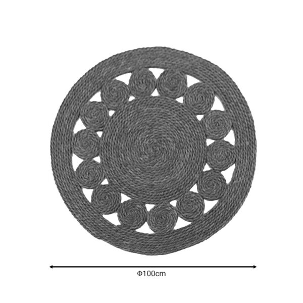 Χαλί Lopzerc Inart φυσικό σχοινί Φ100x2εκ - Image 3