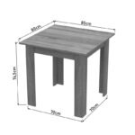Τραπέζι Manka I pakoworld σε λευκή απόχρωση 80x80x77εκ - Image 5