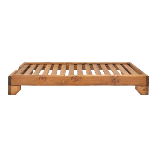Ξαπλώστρα Zalka pakoworld L1 σε καρυδί απόχρωση 66x197x28εκ - Image 3