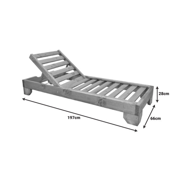 Ξαπλώστρα Zalka pakoworld L1 σε φυσική απόχρωση 66x197x28εκ - Image 7