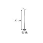 Apple Επιδαπέδιο φωτιστικό LED 20W 3000K από χρώμιο μέταλλο και σωλήνα σιλικόνης D:150cm (45011-CH) - Image 3