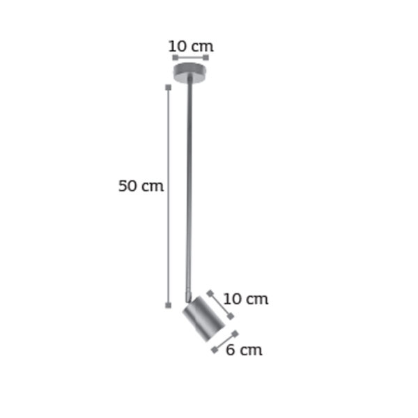 InLight Επιτοίχιο σποτ από χρυσαφί μέταλλο 1XGU10 D:50cm (9083) - Image 2