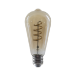 LED FILAMENT E27 DIM ST64 4W AMBER SPIRAL 1800K 230V AC 270LM RA80 30000H 360°