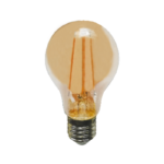 LED FILAMENT E27 STEP-DIM A60 8W AMBER 2700K 230V AC 940LM RA80 30000H 360°