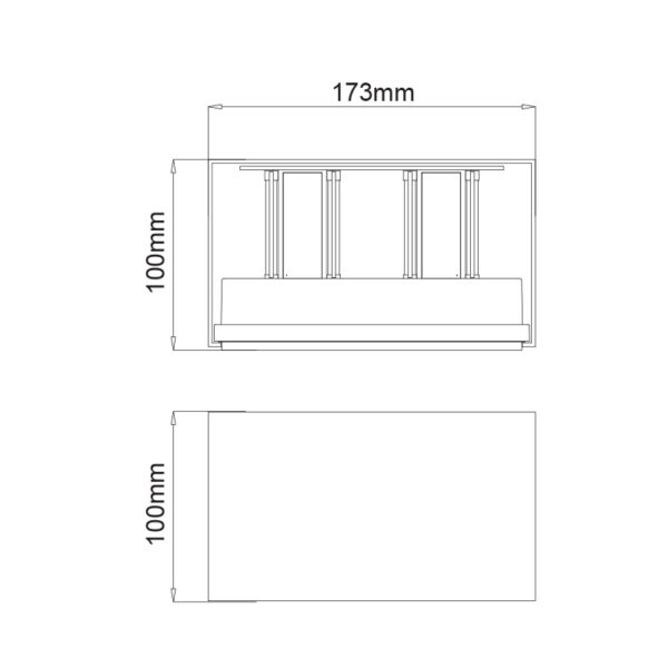 ^LED SMD WALL LUMINAIRE 12W 860LM 0-120° 230VAC 3.000K DARK GREY CRI80 IP54 30.000HRS - Image 3