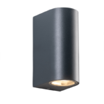 GU10 WALL LUMINAIRE 230V AC DARK GREY IP65 MAX.2X35W