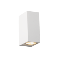 LUMINAIRE WALL MATT WHITE GU10 230V AC IP65 MAX 2X7W