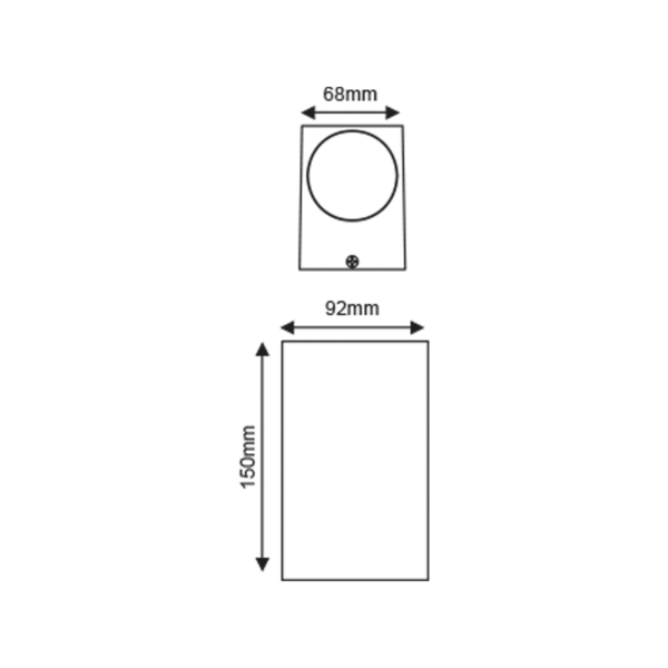 GU10 WALL LUMINAIRE 230V AC MATT WHITE IP65 MAX.2X35W - Image 4