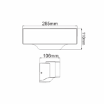 ^LED SMD WALL LUMINAIRE 13W 710LM 110° 230V AC 3.000K DARK GREY CRI80 IP65 30.000HRS - Image 3
