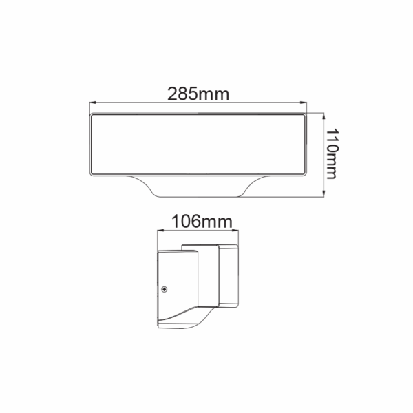 ^LED SMD WALL LUMINAIRE 13W 710LM 110° 230V AC 3.000K DARK GREY CRI80 IP65 30.000HRS - Image 3