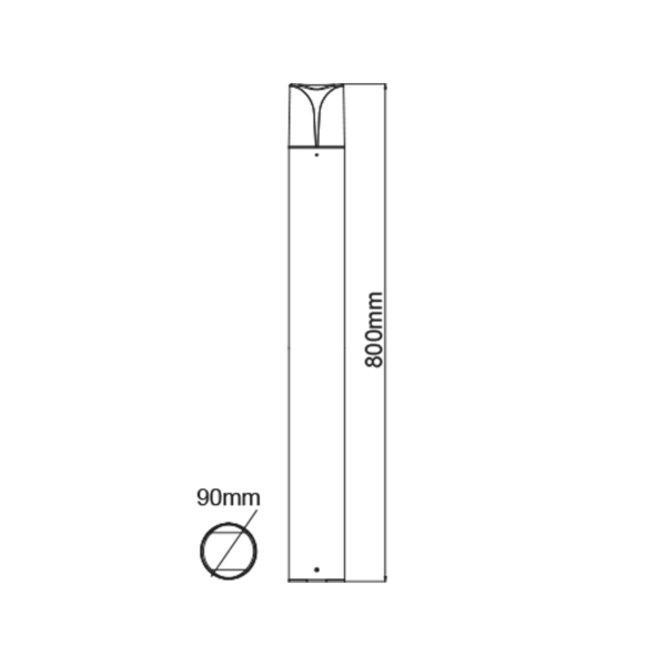 ^E27 POST LUMINAIRE 230V AC DARK GREY IP54 MAX.23W - Image 4