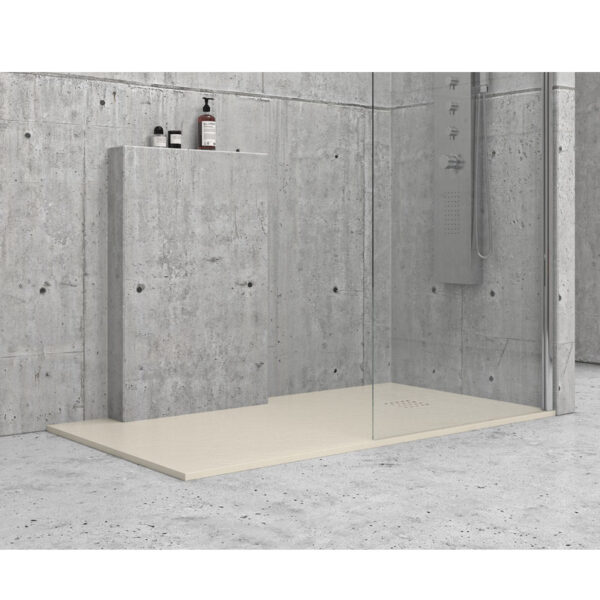 Ντουζιέρα τετράγωνη υψηλής αντοχής PIETRA Cream KARAG 80x80x2