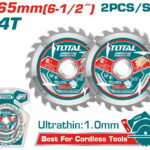 TOTAL ΕΠΑΓΓ. ΣΕΤ ΔΙΣΚΟΙ ΚΟΠΗΣ ΞΥΛΟΥ Φ-165 Χ 20mm 24Τ 2TEM ΓΙΑ TSLI1652 (TAC2331653)