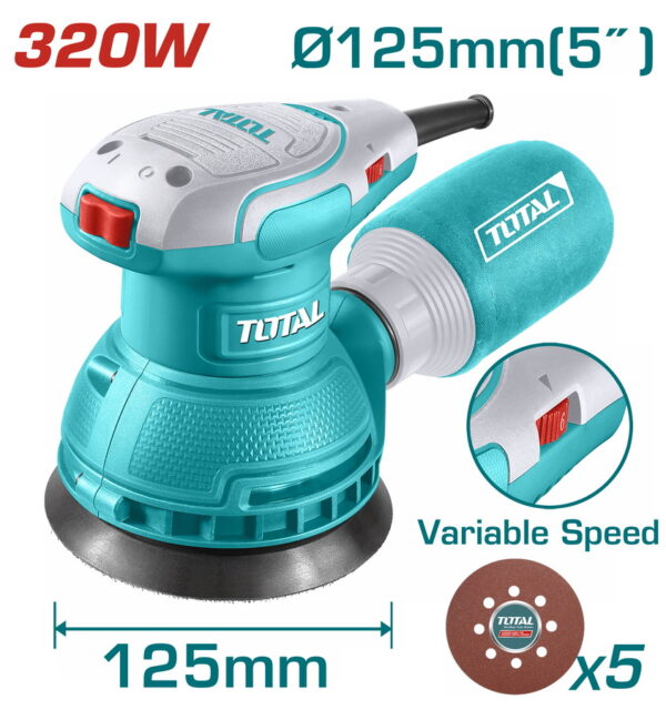 TOTAL ΕΠΑΓΓ. ΕΚΚΕΝΤΡΟ ΤΡΙΒΕΙΟ ΧΟΥΦΤΑΣ 320W / Φ-125mm (TF2131256)