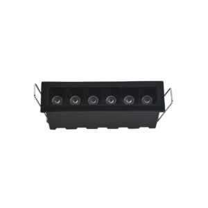 Inlight Downlight σποτ 6*3W 3CCT σε μαύρη απόχρωση (X00200B)