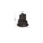 Inlight Downlight σποτ 7W 3CCT σε μαύρη απόχρωση (X00240B) - Image 2